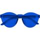 Blue Plastic Rimless Sunglasses, 5.5in x 2.2in