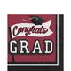 Maroon Congrats Grad Paper Lunch Napkins, 6.5in, 40ct - True to Your School