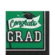 Green Congrats Grad Paper Lunch Napkins, 6.5in, 40ct - True to Your School