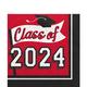Red Class of 2024 Graduation Paper Lunch Napkins, 6.5in, 40ct - True to Your School