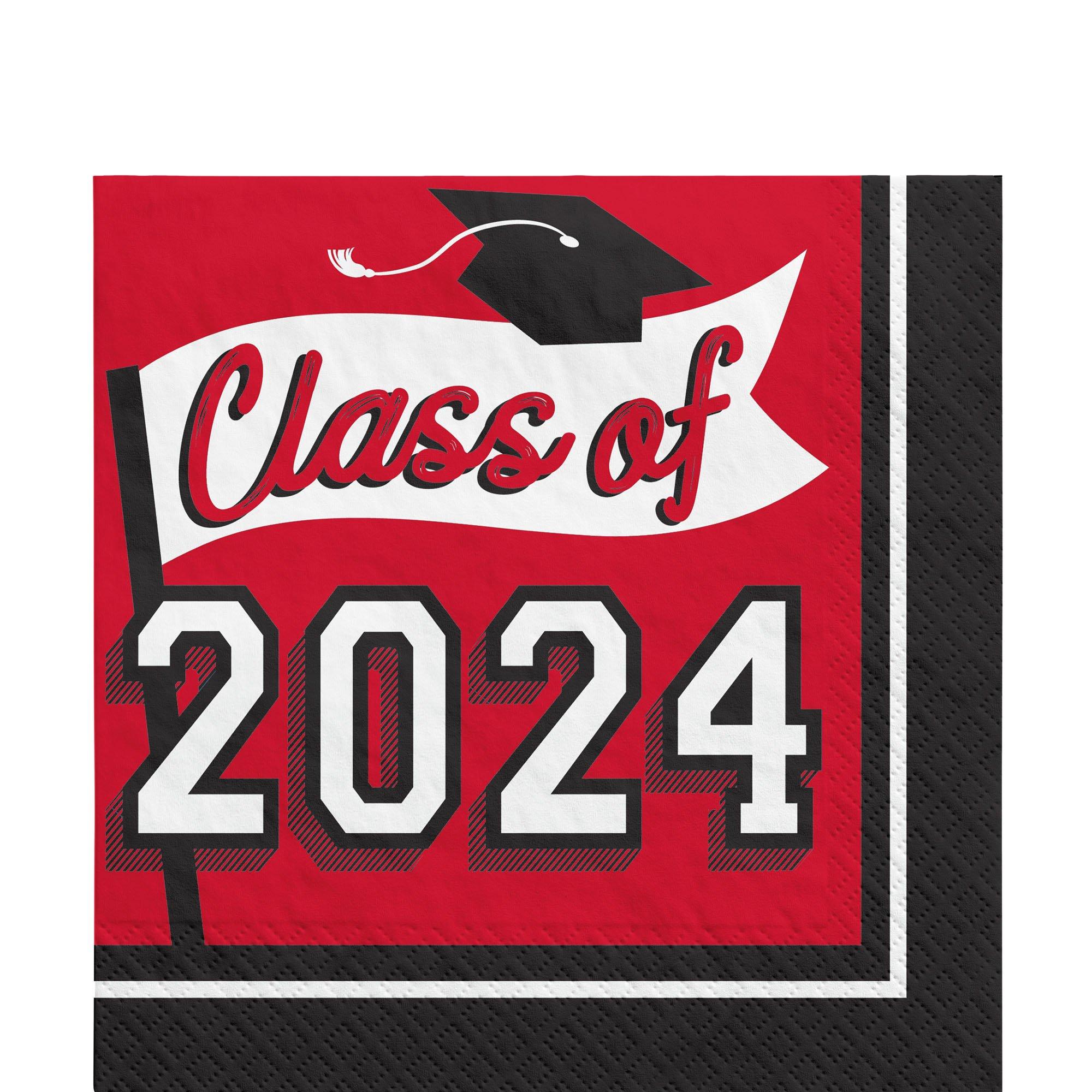 Class of 2024 Graduation Paper Lunch Napkins, 6.5in, 40ct - True to Your School