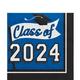 Blue Class of 2024 Graduation Paper Lunch Napkins, 6.5in, 40ct - True to Your School