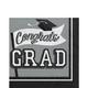 Silver Congrats Grad Paper Lunch Napkins, 6.5in, 40ct - True to Your School
