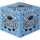 Powder Blue Congrats Grad Cardstock Card Holder Box, 12in