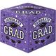 Purple Congrats Grad Cardstock Card Holder Box, 12in