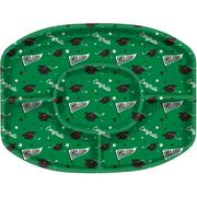 Green Congrats Grad Plastic Sectional Platter, 18.25in x 13.25in