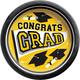Yellow Congrats Grad Paper Lunch Plates, 8.5in, 20ct - True to Your School