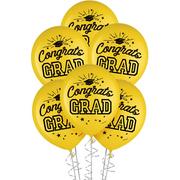 Congrats Grad Latex Balloons, 12in, 15ct