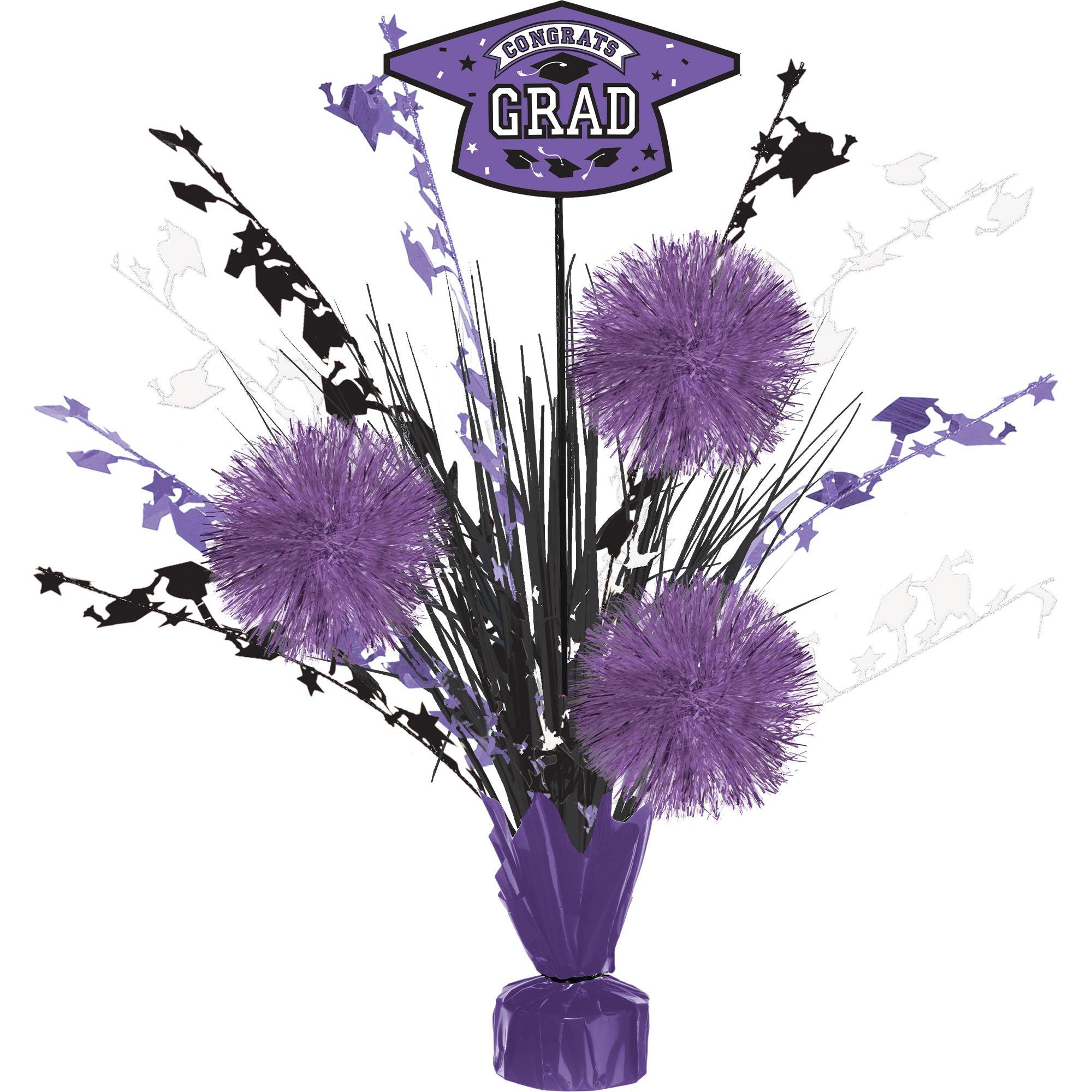 Congrats Grad Tinsel Burst Spray Centerpiece, 18in