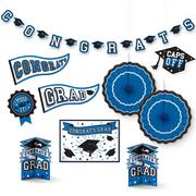 Blue Congrats Grad Room Decorating Kit, 10pc