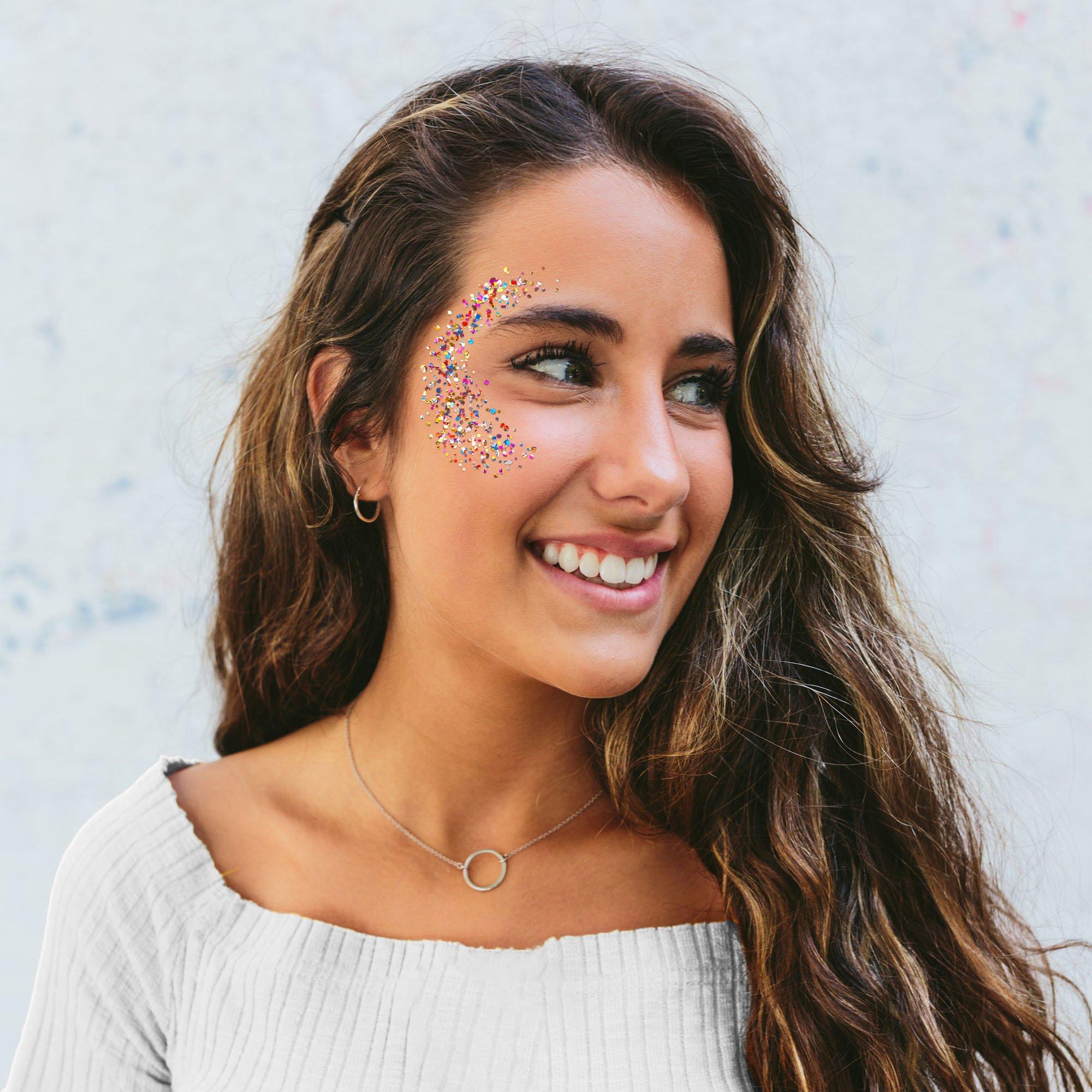 Rainbow Face Glitter Set, 2pc Party City