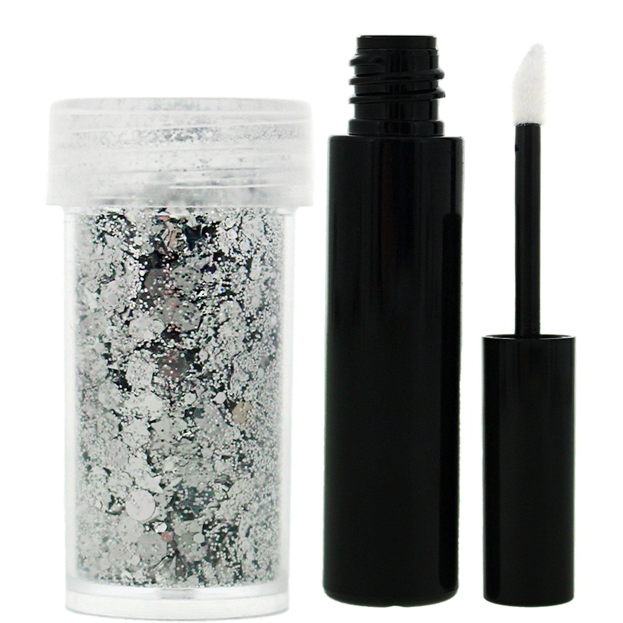 Silver Face Glitter Set, 2pc Party City