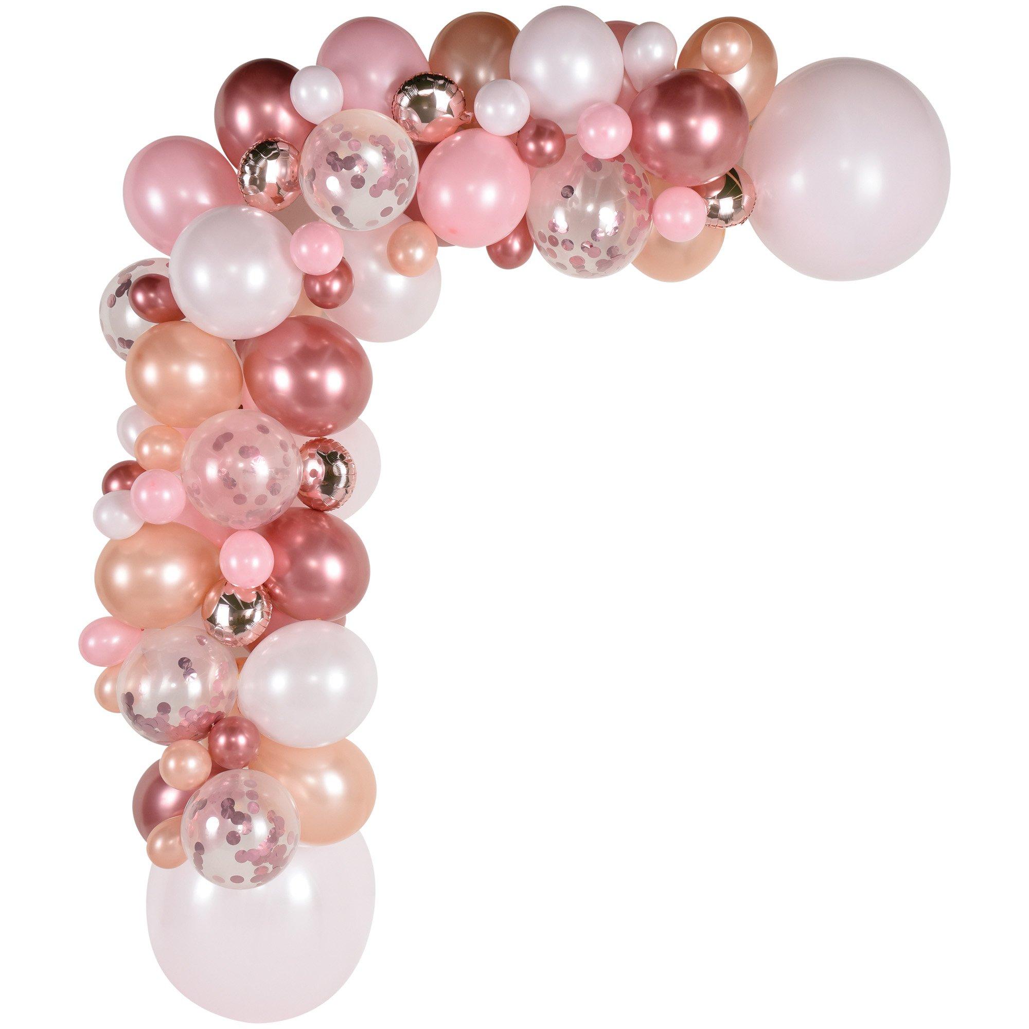 15ct, 11in, Rose Gold 3-Color Mix Latex Balloons - Pinks & Rose Gold