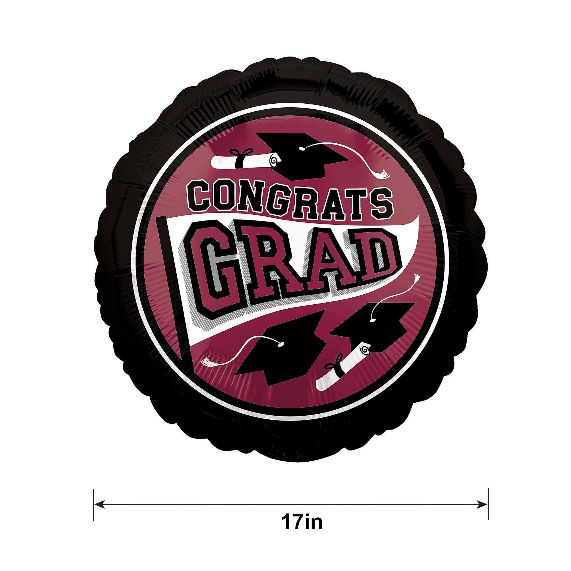 Berry Congrats Grad Foil Balloon, 17in - True to Your School
