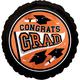 Orange Congrats Grad Foil Balloon, 17in - True to Your School