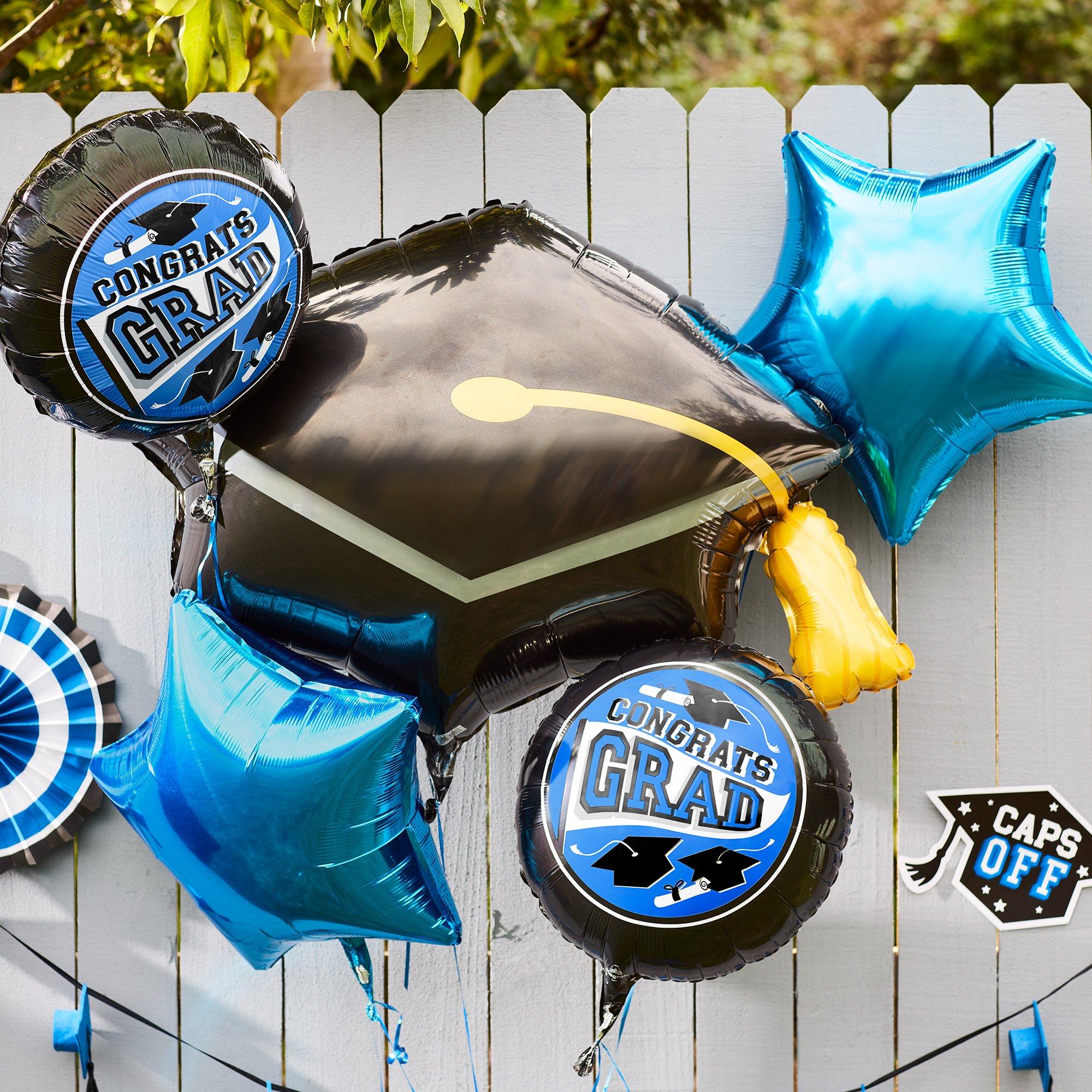 Blue Congrats Grad Foil Balloon, 17in - True to Your School