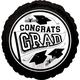 White Congrats Grad Foil Balloon, 17in - True to Your School