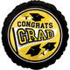 Yellow Congrats Grad Foil Balloon, 17in - True to Your School