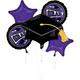 Purple Congrats Grad Foil Balloon Bouquet, 5pc - True to Your School