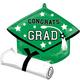 Green Grad Cap & Diploma Congrats Grad Foil Balloon, 25in - True to Your School