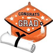 Grad Cap & Diploma Foil Balloon 25in