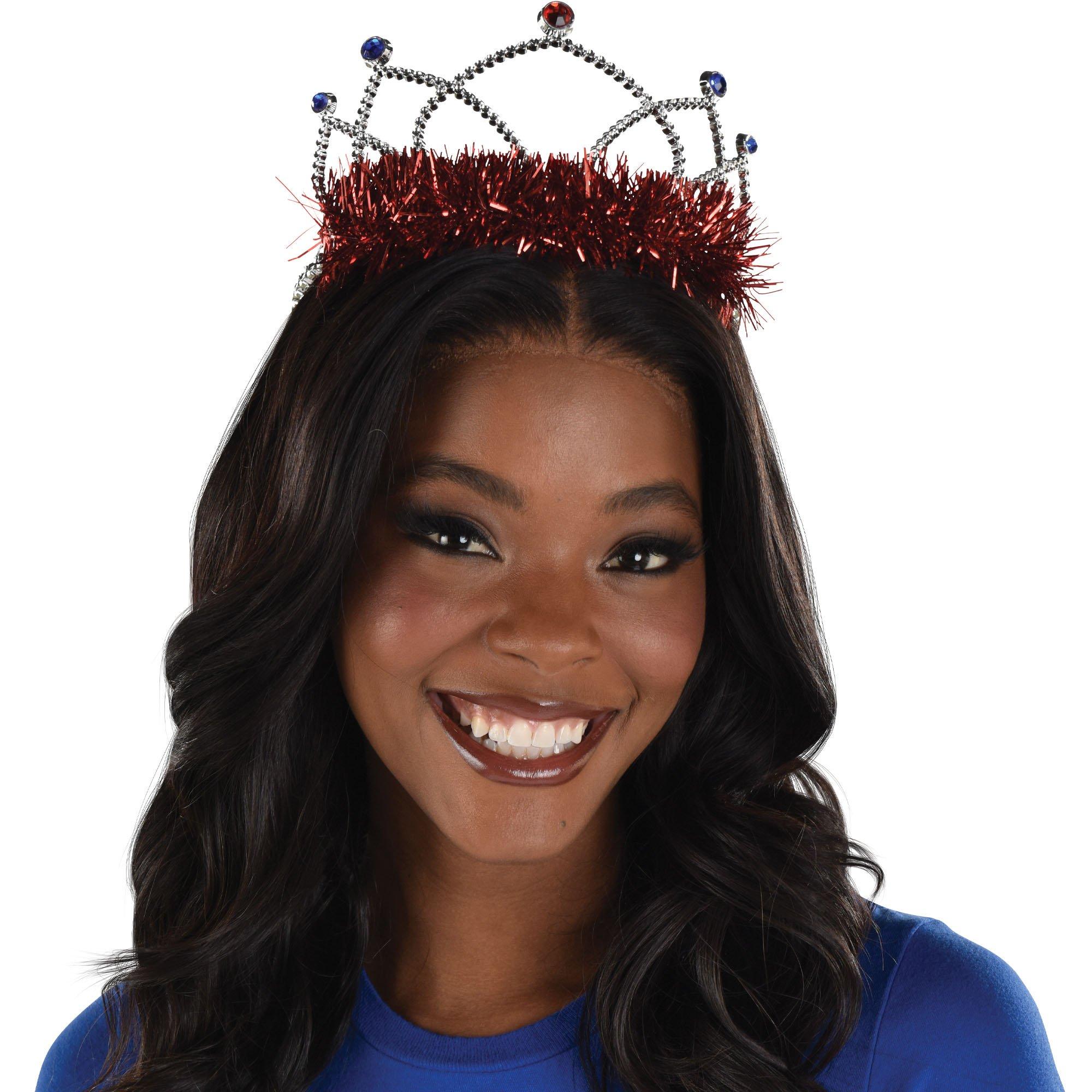 Red, White, & Blue Rhinestone Tiara Party City