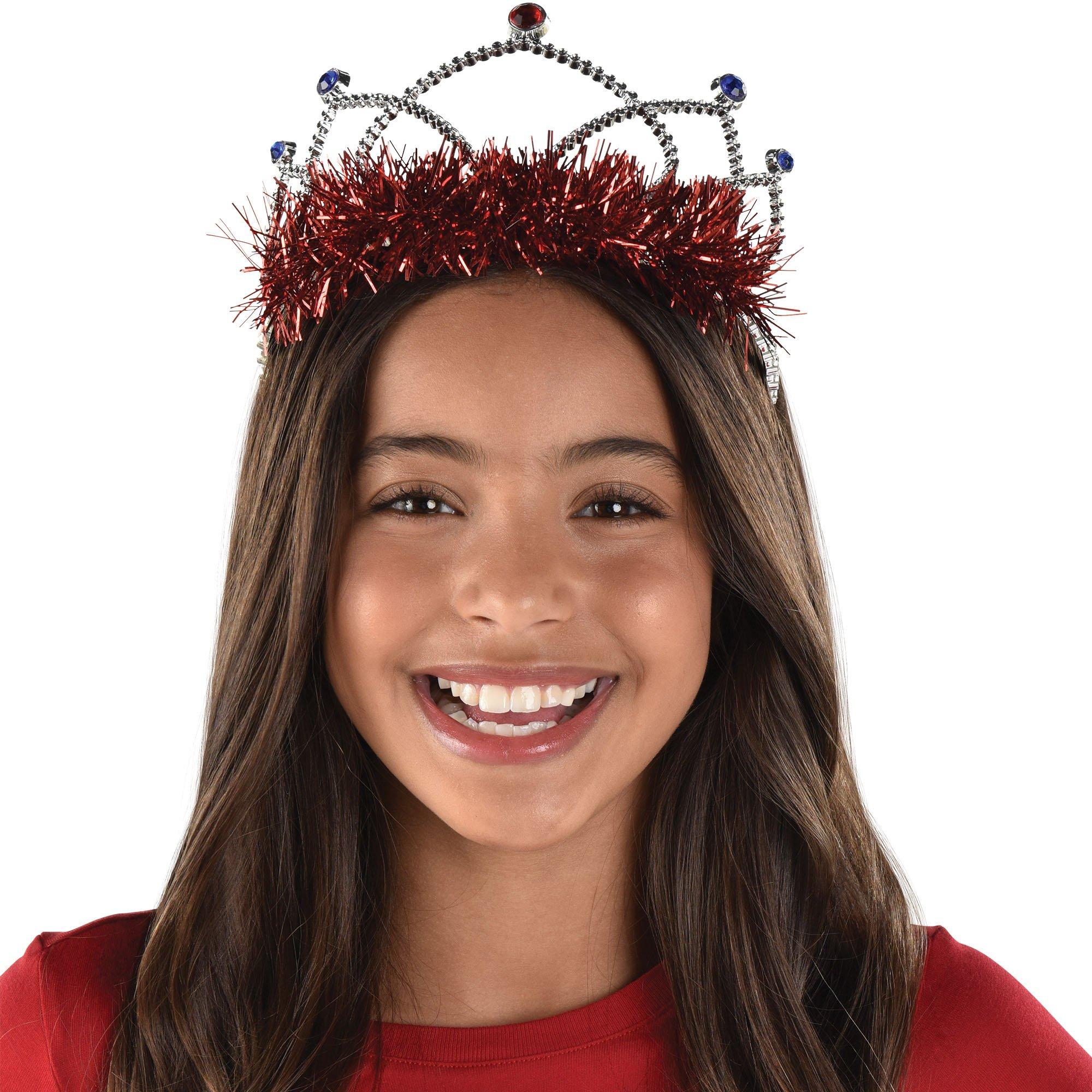Red, White, & Blue Rhinestone Tiara Party City