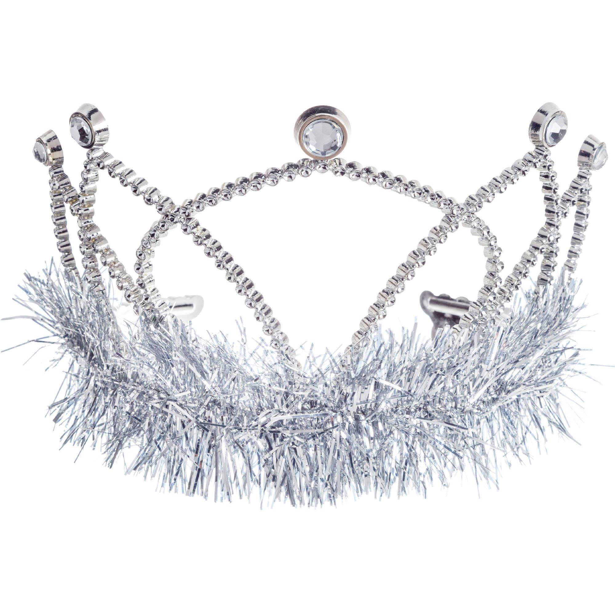 Silver Rhinestone Tiara Party City