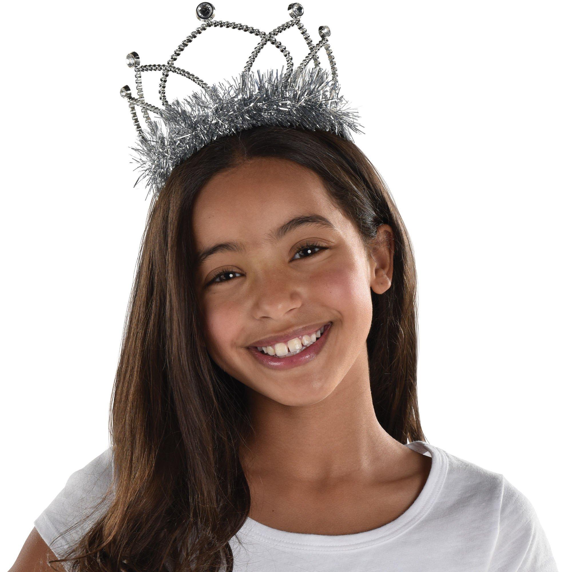 Silver Rhinestone Tiara Party City