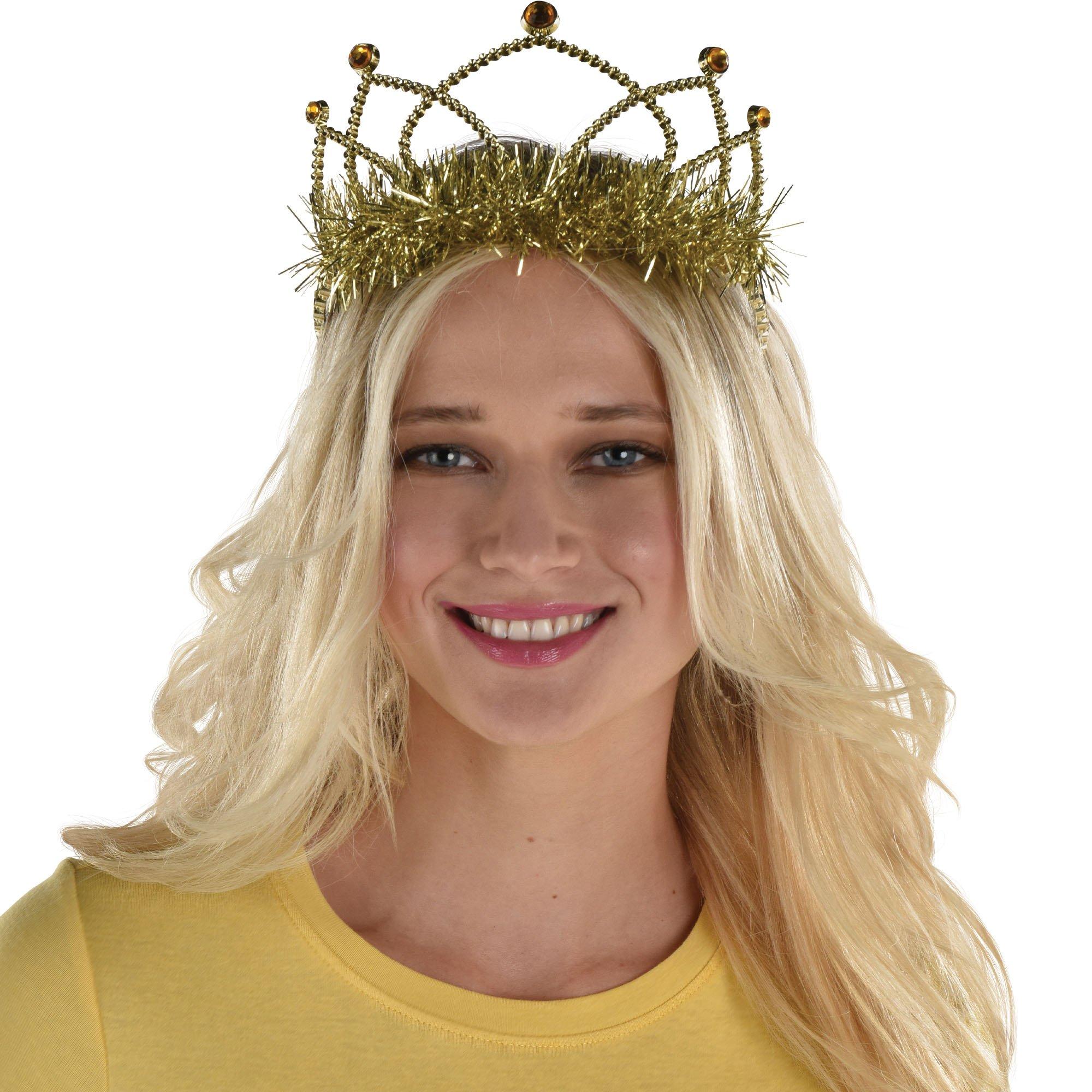 Yellow Rhinestone Tiara Party City