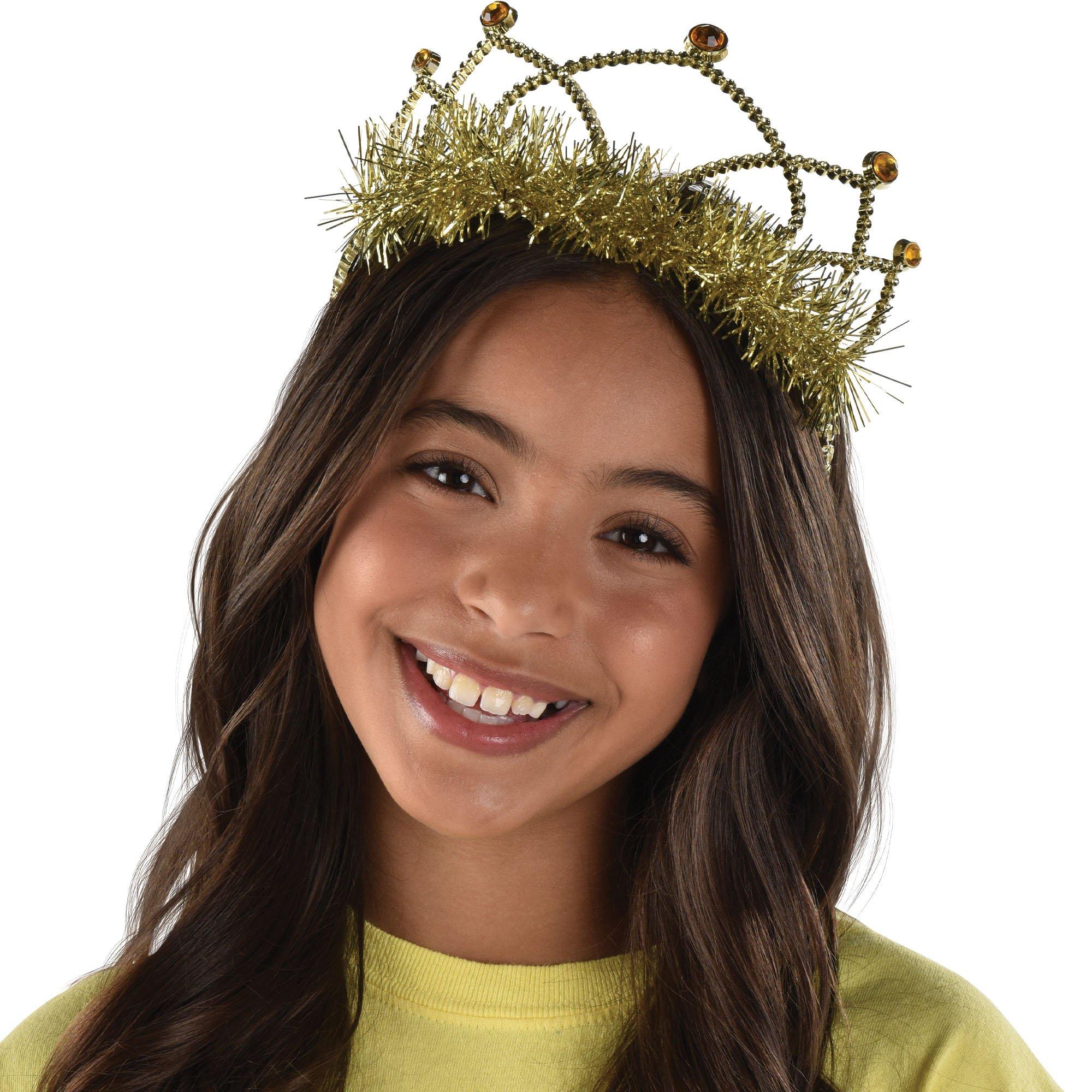 Yellow Rhinestone Tiara Party City