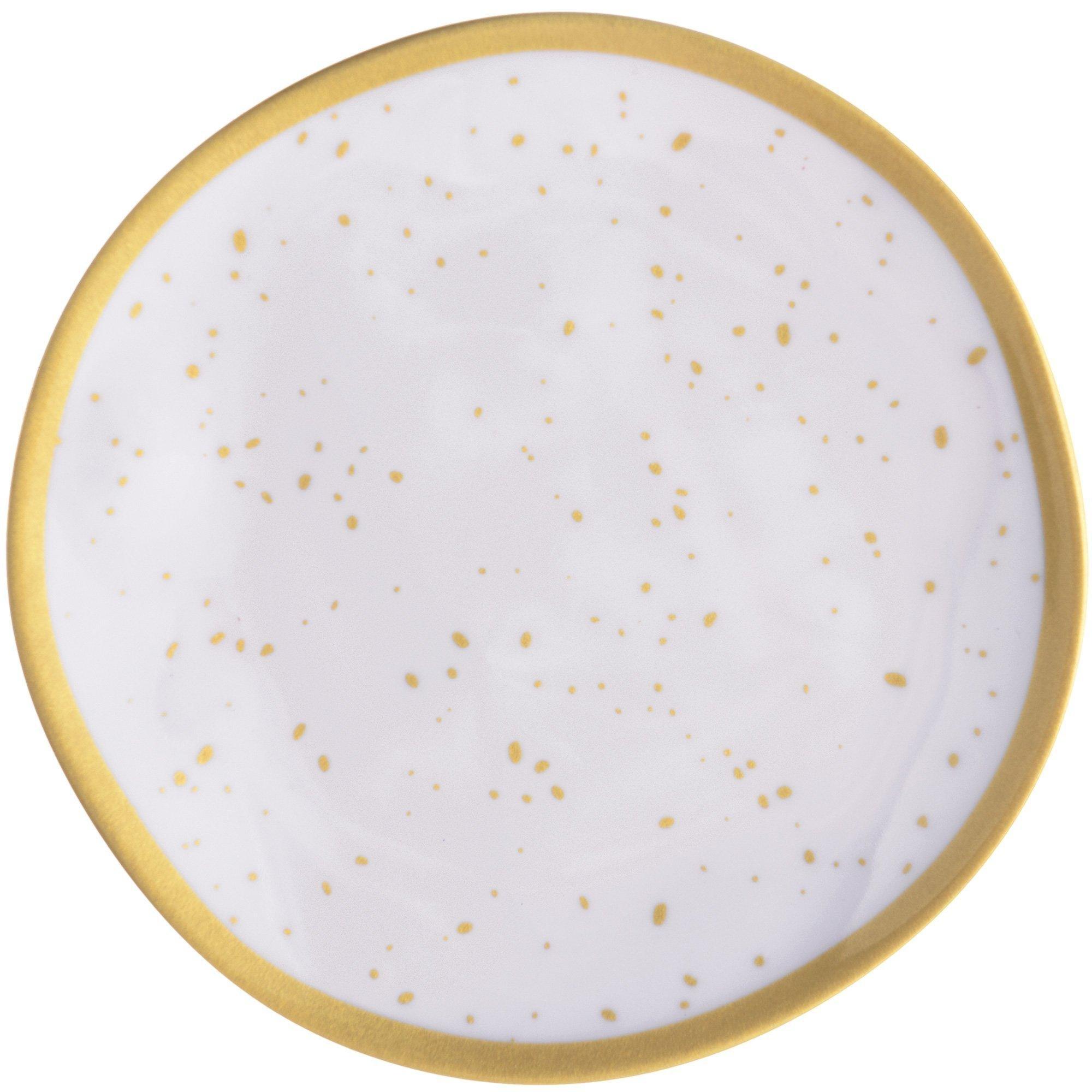 White plates outlet with gold rim