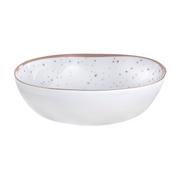 White With Gold Speckles Melamine Bowl, 6.3in, 19.5oz