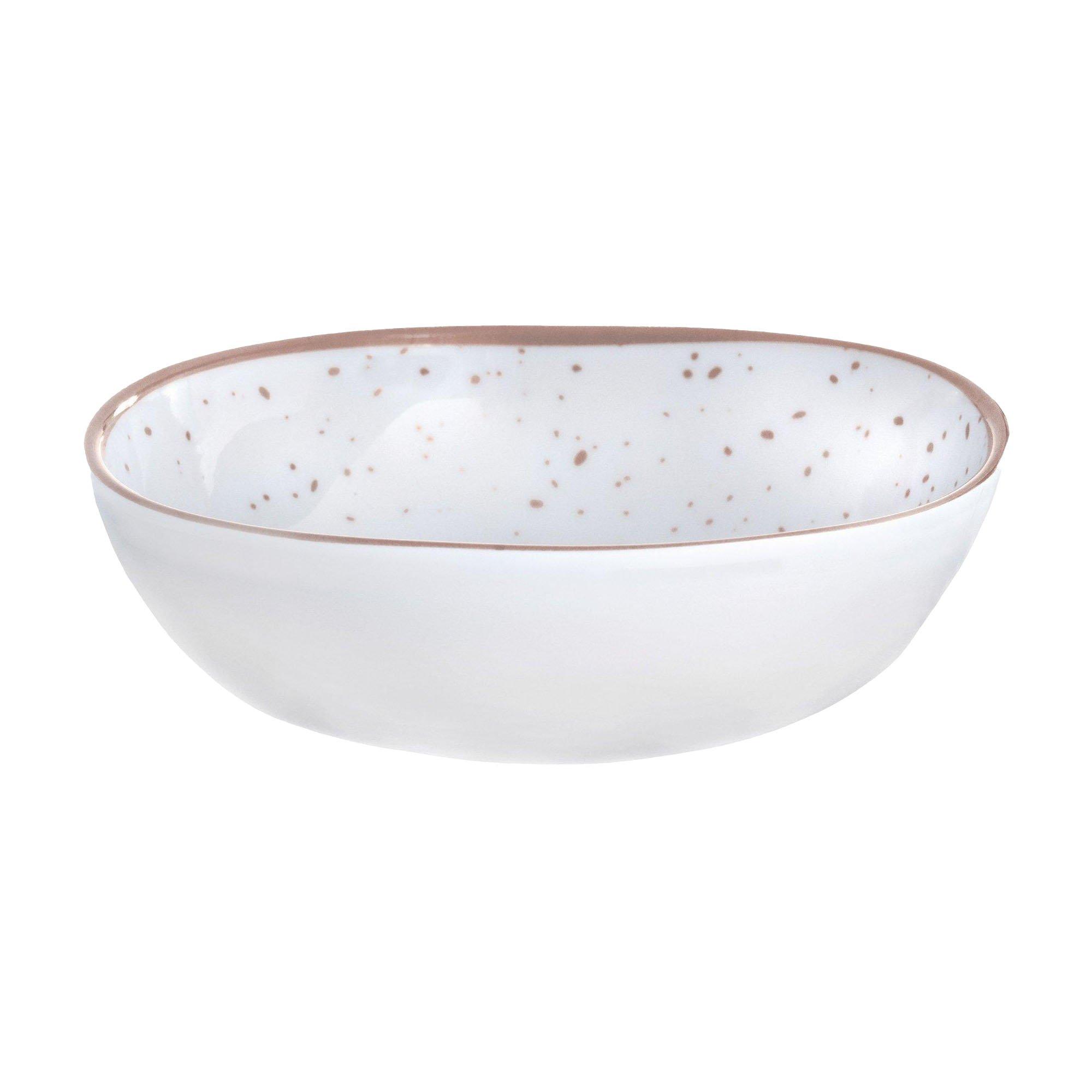 White With Speckles Melamine Bowl, 6.3in, 19.5oz