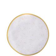 White With Speckles Melamine Dessert Plate, 6.25in