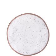 White With Gold Speckles Melamine Dessert Plate, 6.25in