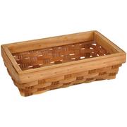 Stained Wicker Guest Towel Caddy, 5in x 8.25in