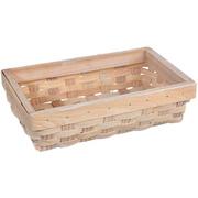 Stained Wicker Guest Towel Caddy, 5in x 8.25in