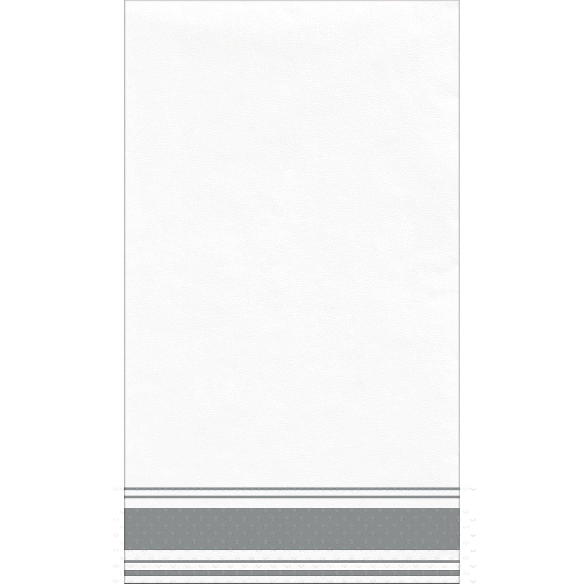 Striped Border Premium Paper Guest Towels, 4.5in x 7.75in, 40ct