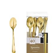 Silver Premium Plastic Spoons, 40ct