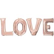 Rose Gold Love Balloon Phrase, 34in Letters