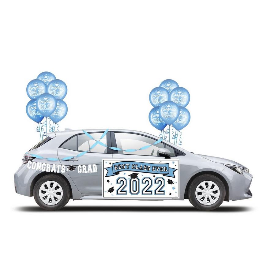 Powder Blue 2022 Congrats Graduation Parade Car Decorating Kit