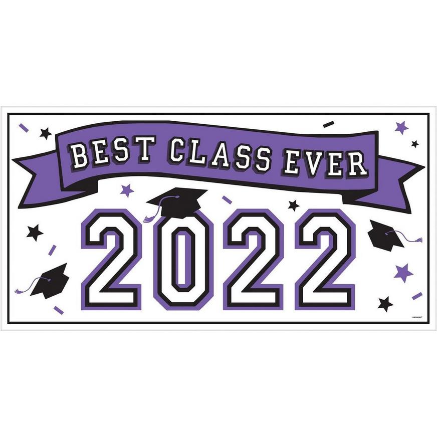 Purple 2022 Congrats Graduation Parade Car Decorating Kit