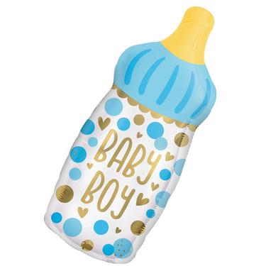 Baby Boy Bottle Foil Balloon, 20in