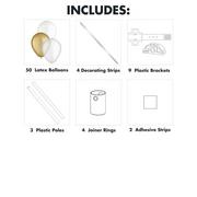Gold Latex Balloon Table Runner Kit, 4ft 