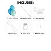 Aqua Blue Latex Balloon Table Runner Kit, 4ft 