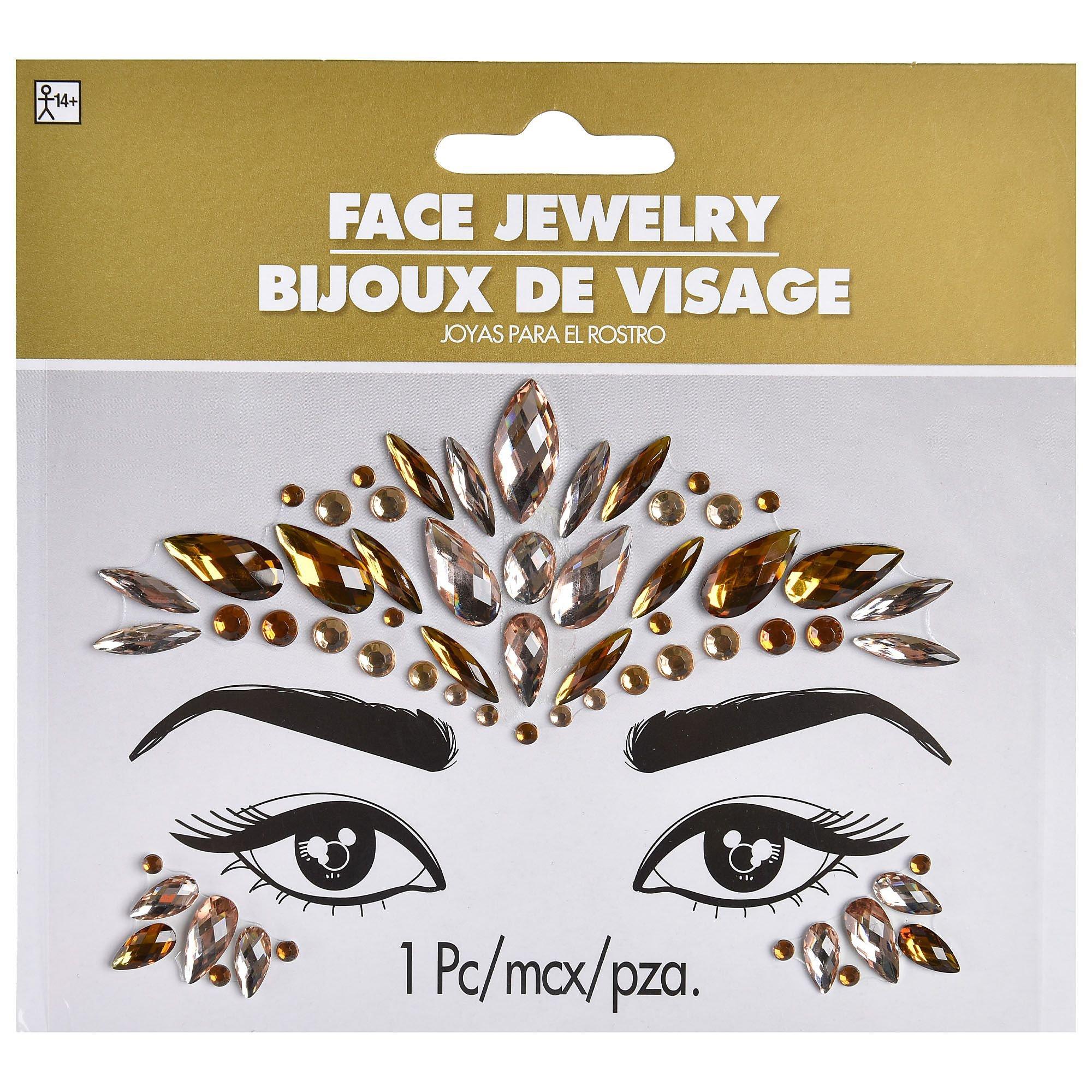 Rose Gold Mixed Pack Of Festival Face Jewels