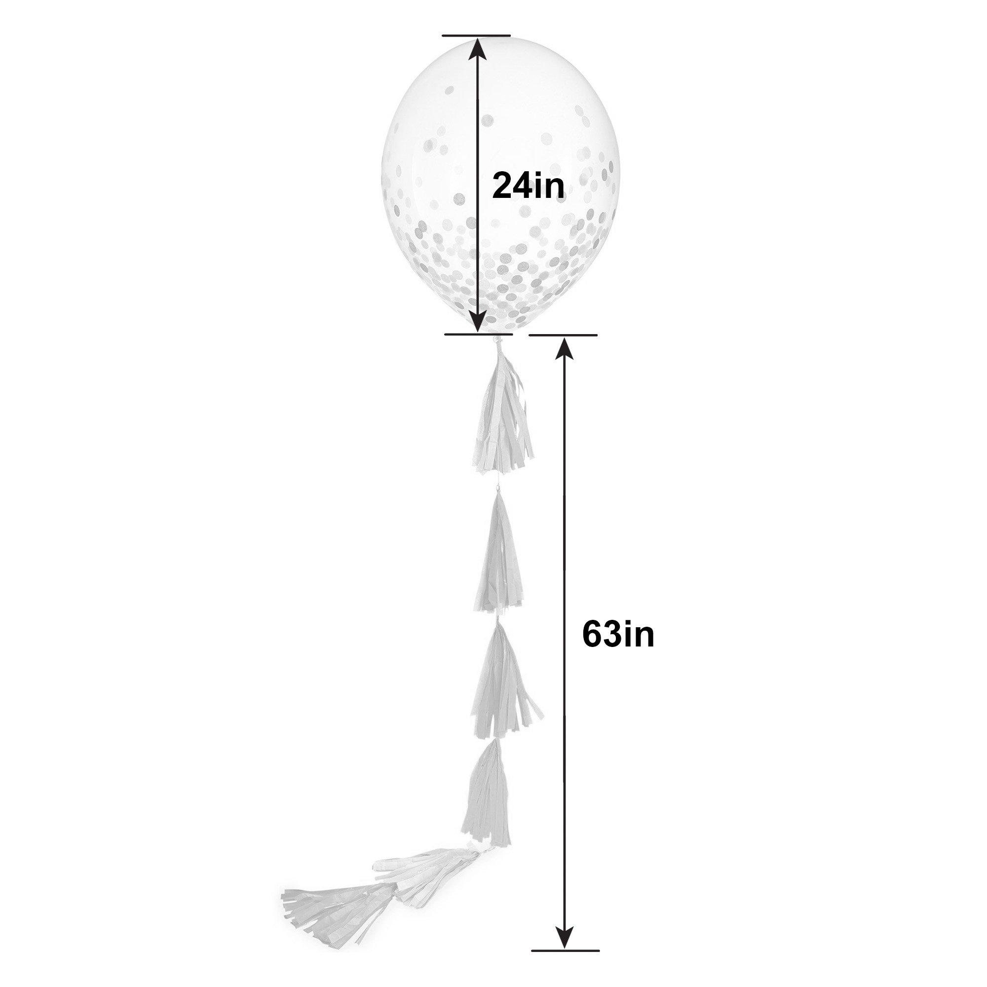 1ct, 24in, Confetti Balloon with Tassel Tail