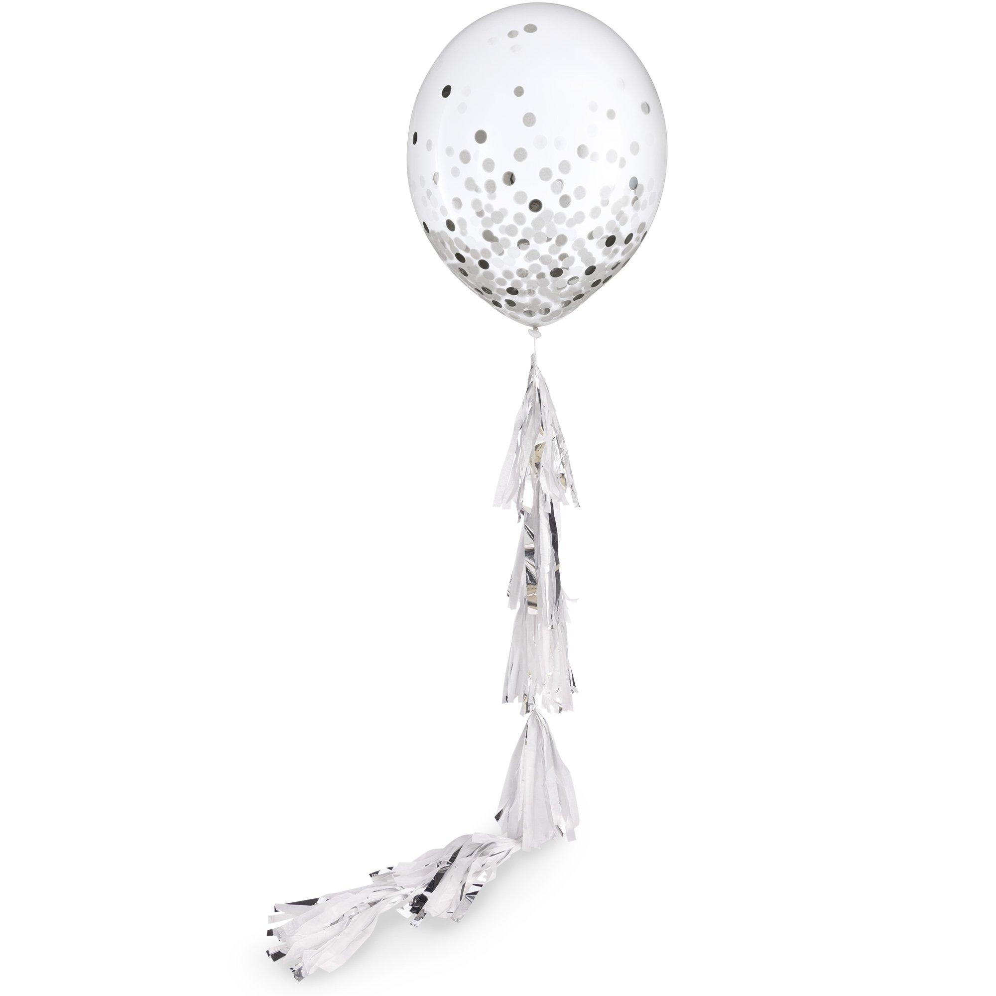 1ct, 24in, Confetti Balloon with Tassel Tail | Balloons | Balloon