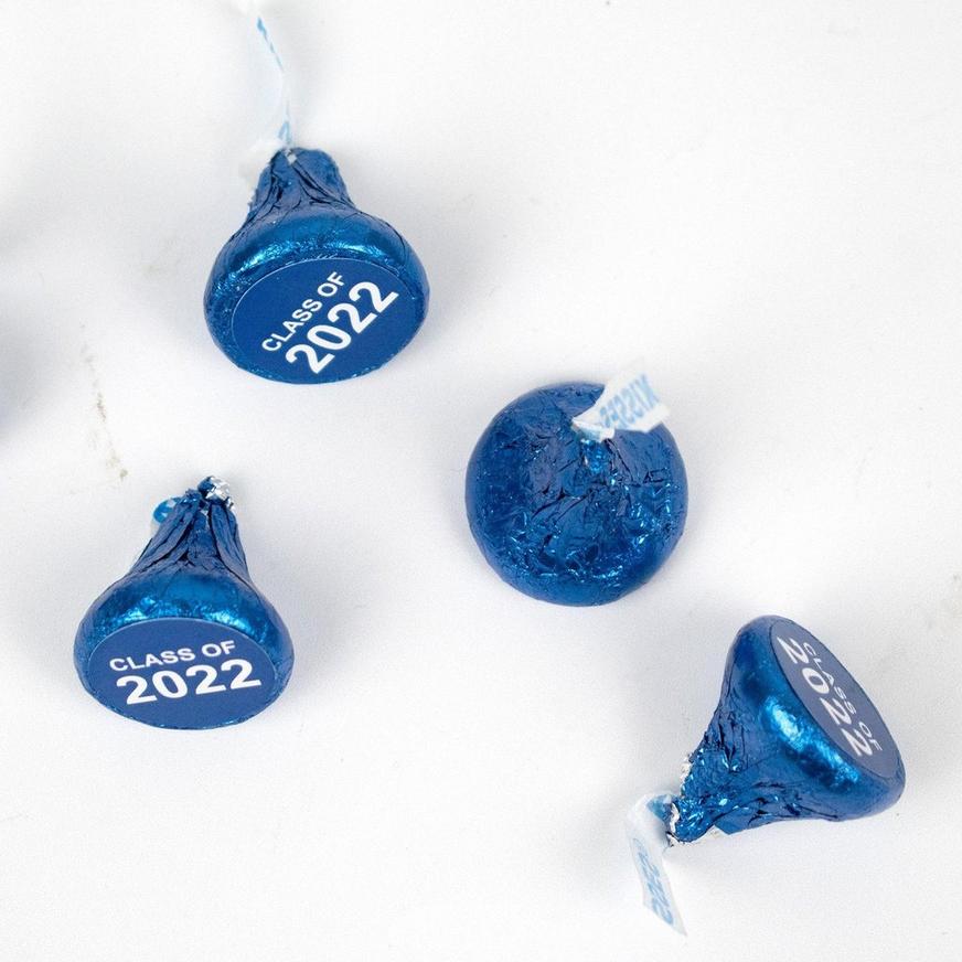 Blue Class of 2022 Graduation Hershey's Milk Chocolate Kisses Bag, 2lbs